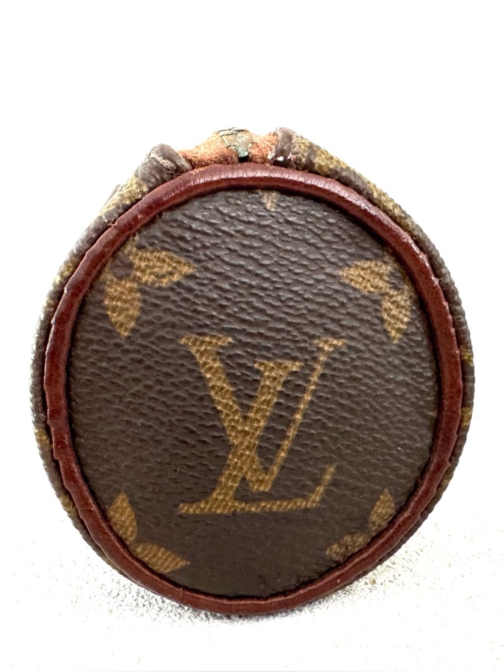 LOUIS VUITTON Monogram Papillon Pouch Leather Lined Vintage - Picture 4 of 7